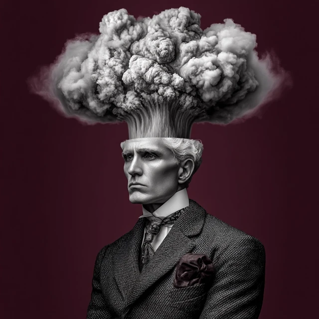 Brain Explosion Art Portrait