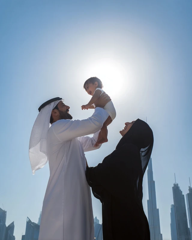 Arab Family Portrait Dubai Happiness and Joy