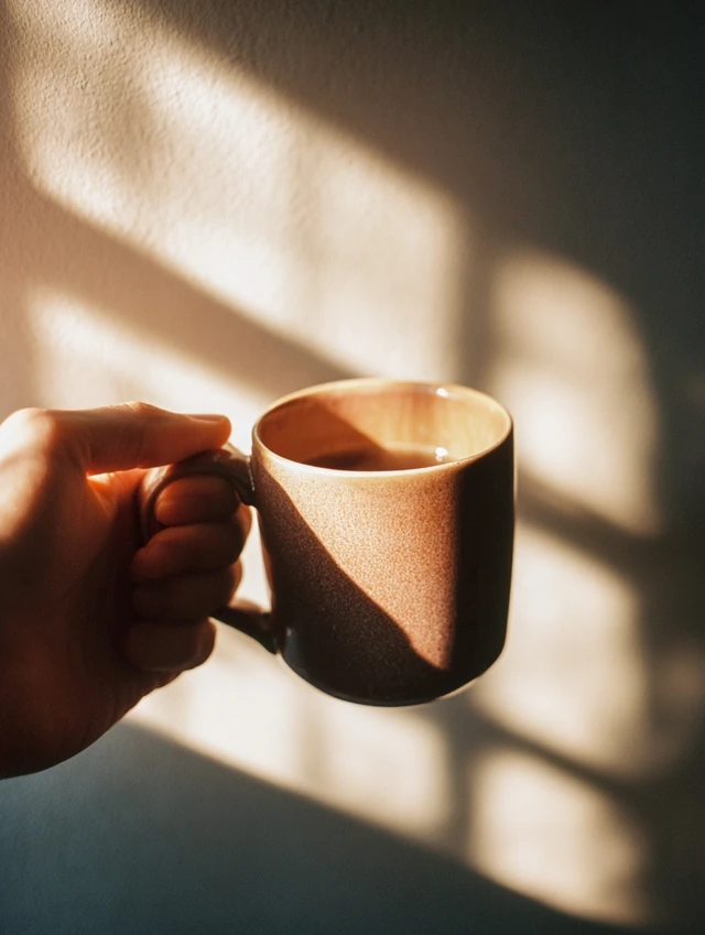 Emotional Coffee Mug in Soft Light