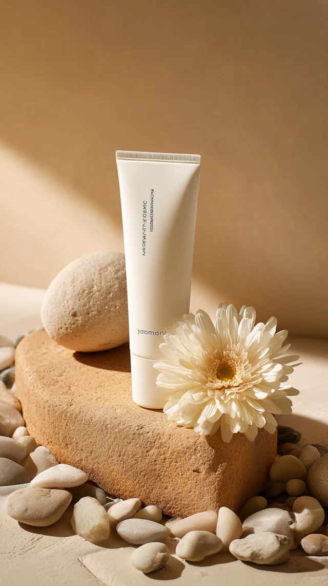 Skincare Product Display: Serene and Luxurious