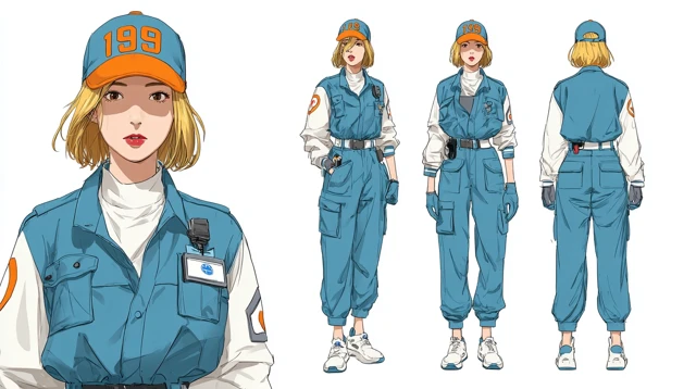 Korean EMT in Uniform Character Sheet