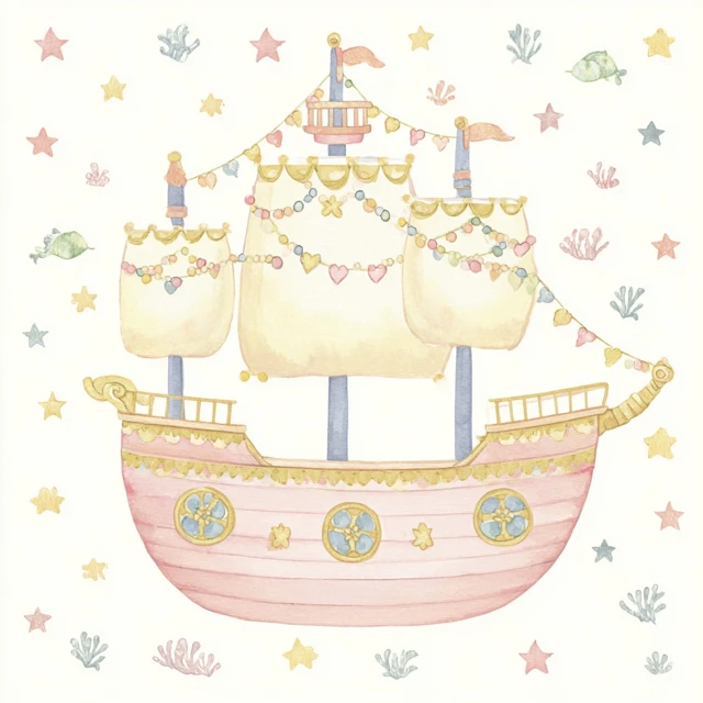 Whimsical Pirate Ship Playground Ride