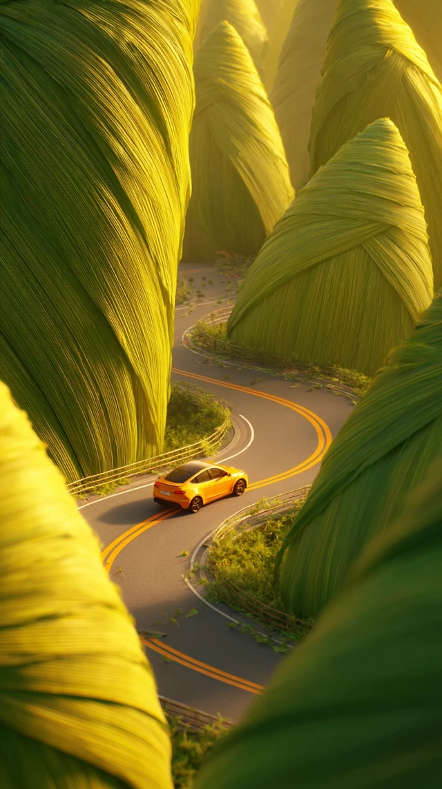 Surreal Dragon Boat Festival Zongzi Car Road