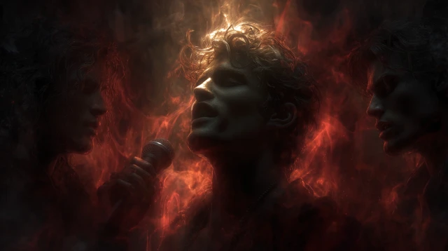 Singing Men in Fiery Atmosphere