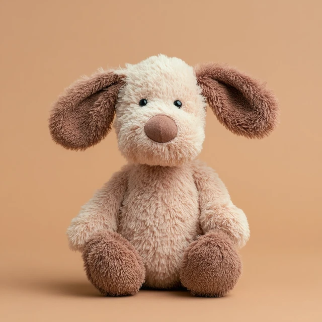 Jellycat Style Plush Puppy Toy Beige Brown