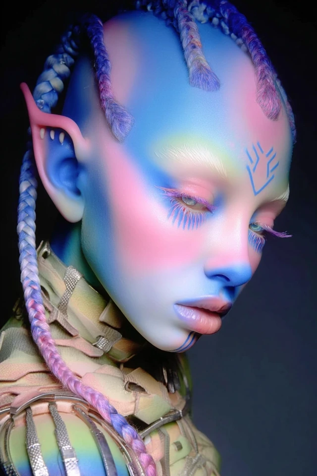 Tribal SciFi Female Humanoid Character