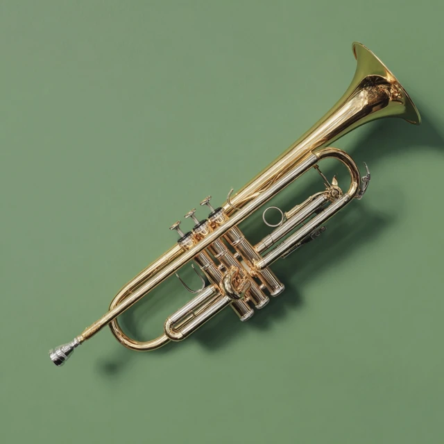 Photorealistic Trumpet on Green Screen