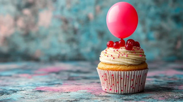 Minimalist Birthday Scene Cake and Balloon Pastel Backdrop