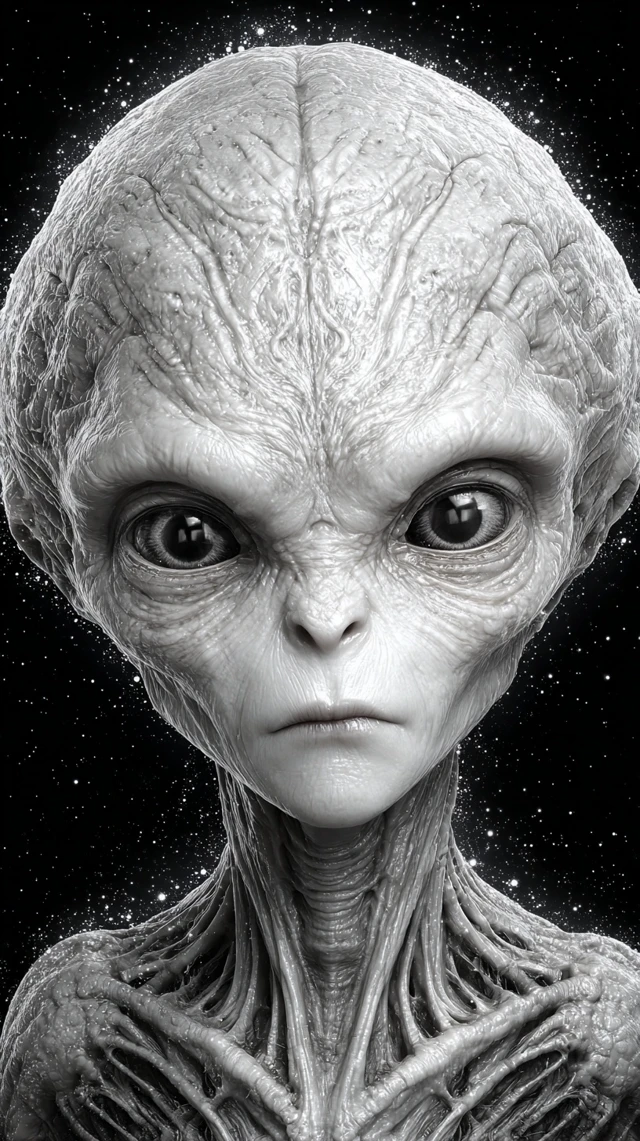 Alien Vampire Ancestor Bioluminescent Surreal Portrait
