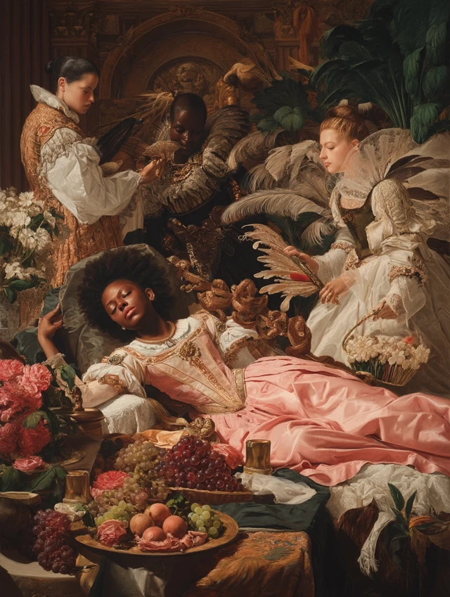 Renaissance Painting of a Black Queen