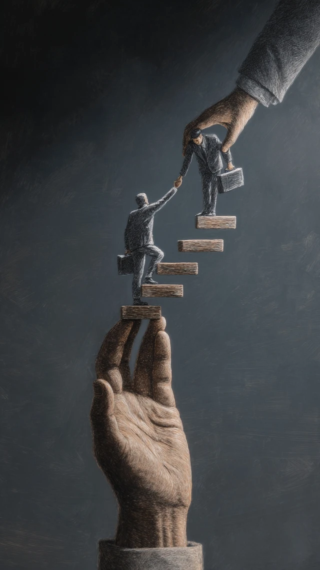 Mentorship Career Progression Support Illustration