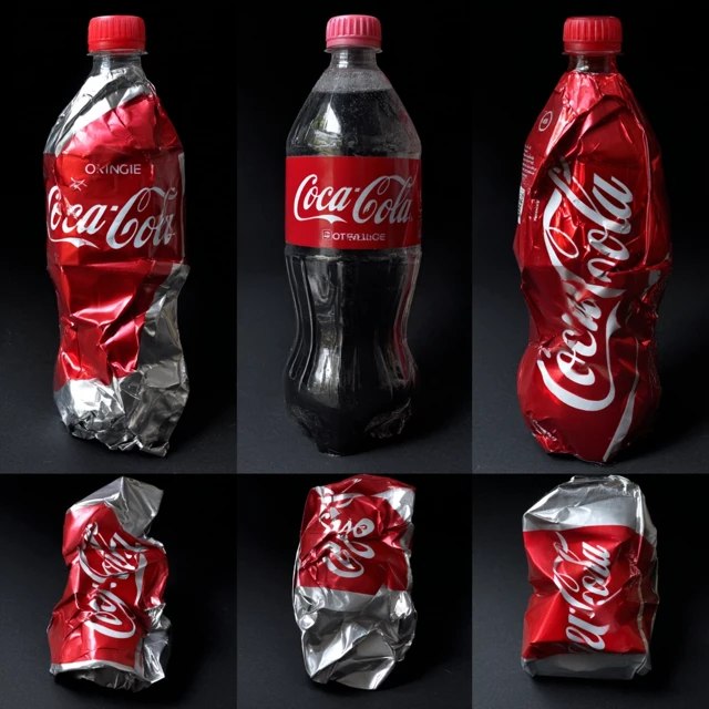 Coca Cola Bottle Labels Folded Art