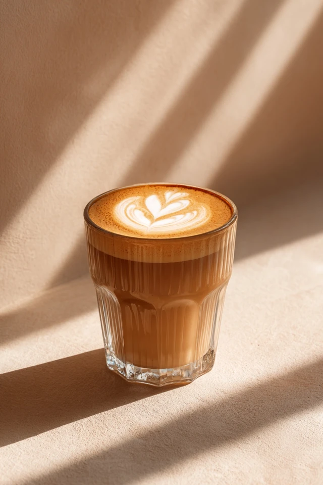 Chai Latte Photography Latte Art Glass