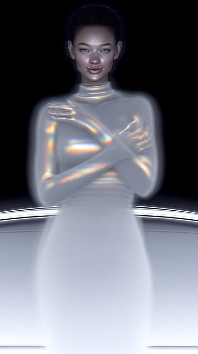 Ethereal Woman Glass Sculpture Art