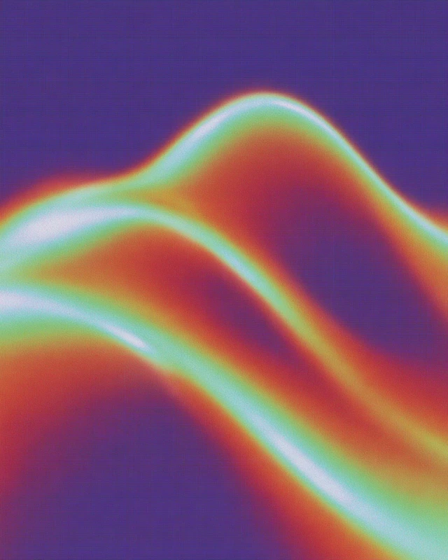 Orange Neon Wave Art