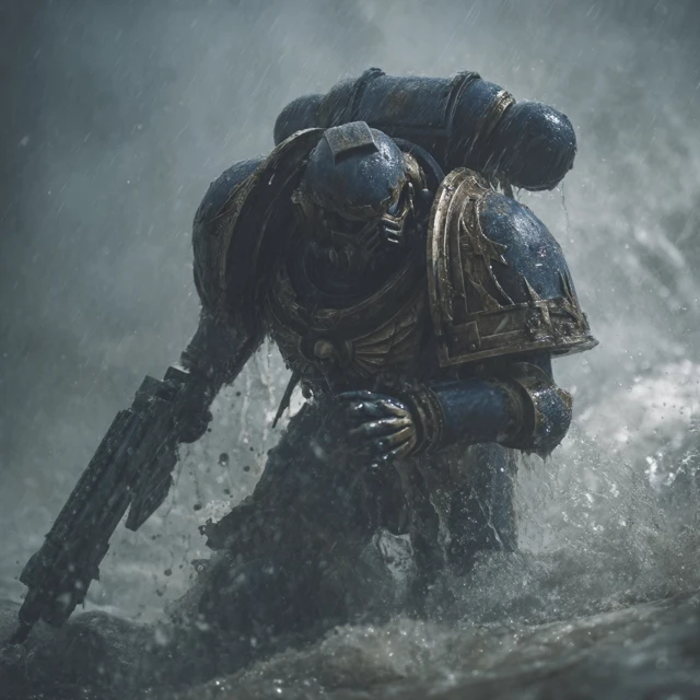 Ultramarines in Battle: Ornate Armor and Bolter