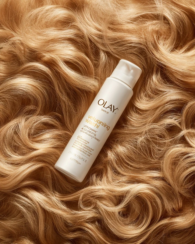 OLAY Volumizing Wash Product Photography