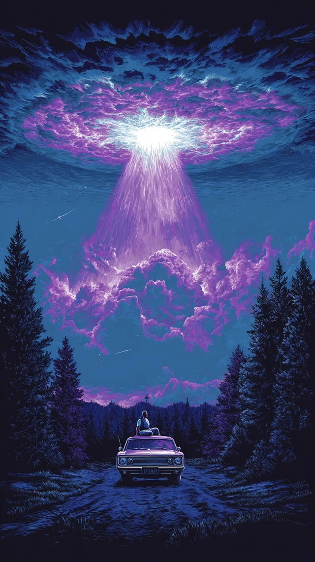 Alien Abduction Vintage Poster Art