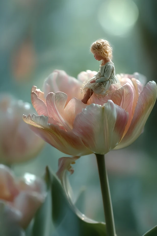 Girl in Ice Cream Tulip - Fairytale Dream