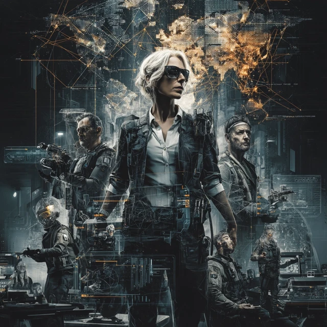 Tech Director and Elite Team SciFi Movie Poster