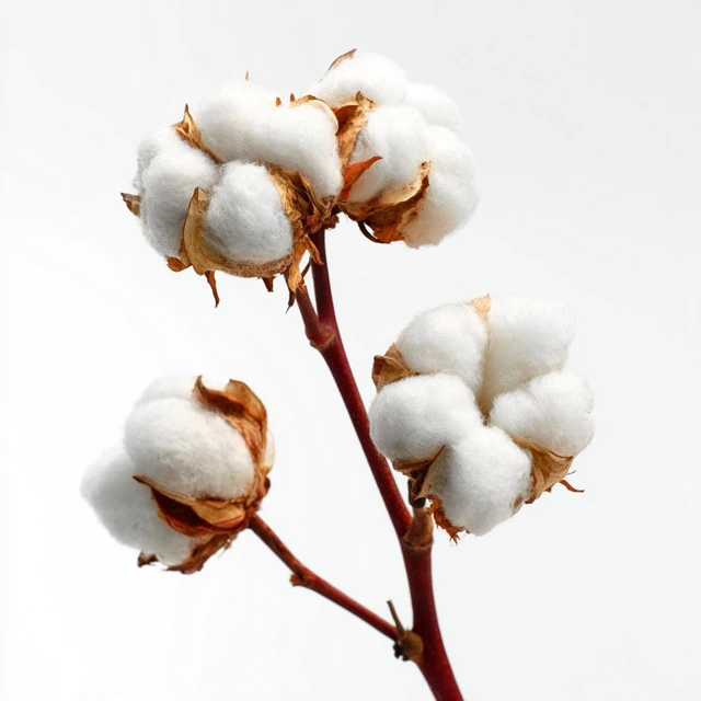 Cotton Flowers Isolated Studio Photography