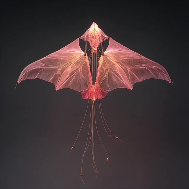 Luminous Bird Kite Dreamy Tech Art