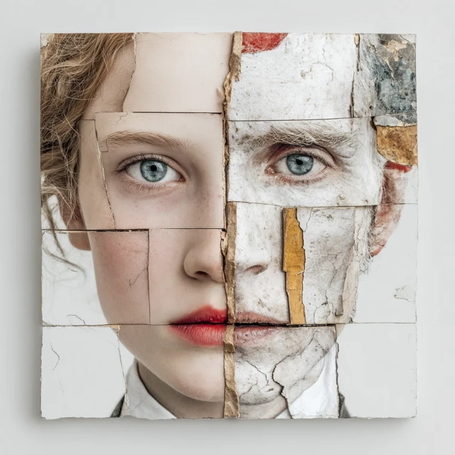Faces Ripped and Mixed Creative Portrait Art