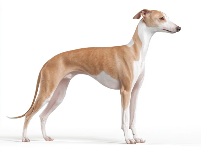 Italian Greyhound Hyper Realistic Side View