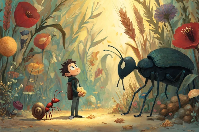 Childs Adventure in the Insect World