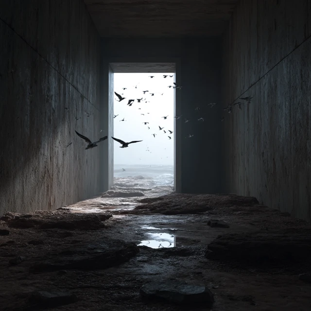 The Only Way Out Is Through Illustration Art