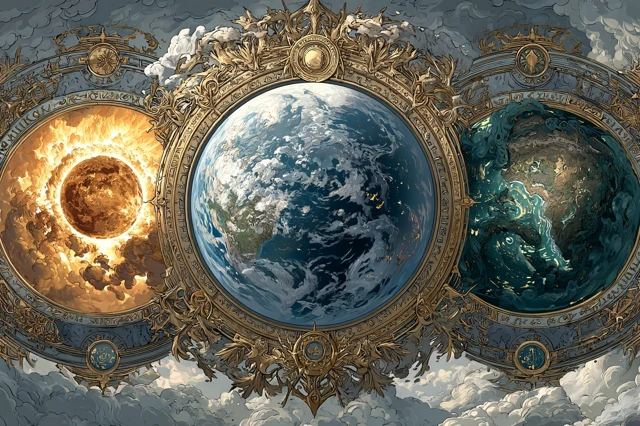 Celestial Fantasy Art Planets Mythology