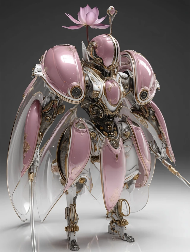 Baroque Lotus Knight Mech Illustration