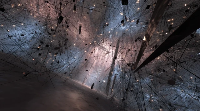 Apocalyptic Abstract Space Shattered Threads