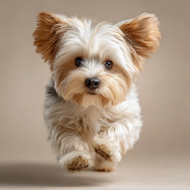 Cute Yorkshire Terrier Running Dog Photo