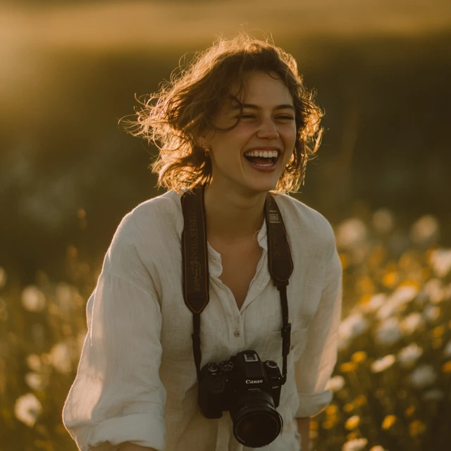 Photographer Golden Hour Candid Joyful Lifestyle Photo