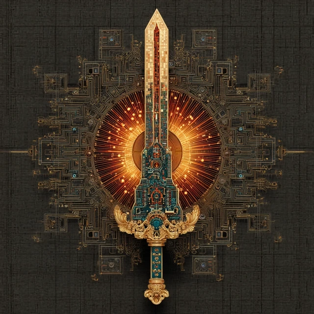Electronic Greatsword Art Deco Design