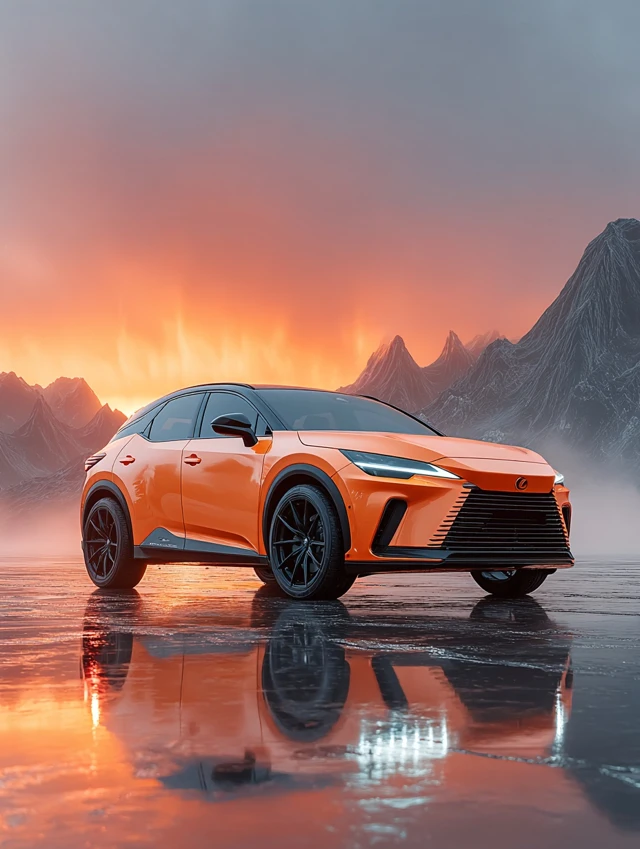 Futuristic Electric SUV in a Surreal SciFi Dreamscape