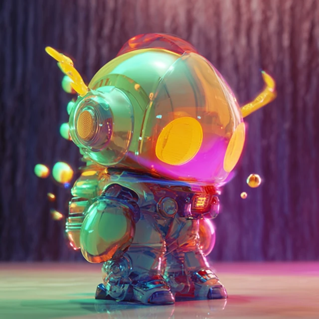 Cute Alien Astronaut Mech Suit 3D Render