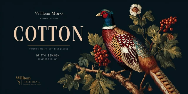 William Morris Cotton Textiles and Design Poster