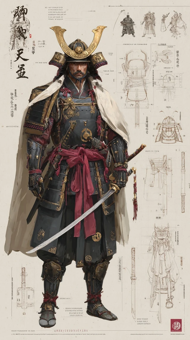 Japanese Warlord Oda Nobunaga Samurai Art