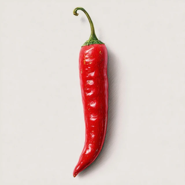 Detailed Hyper Realistic Chilli Pepper Art