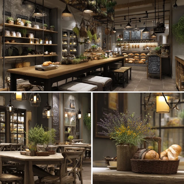 British Bakery Interior Design Warm and Romantic