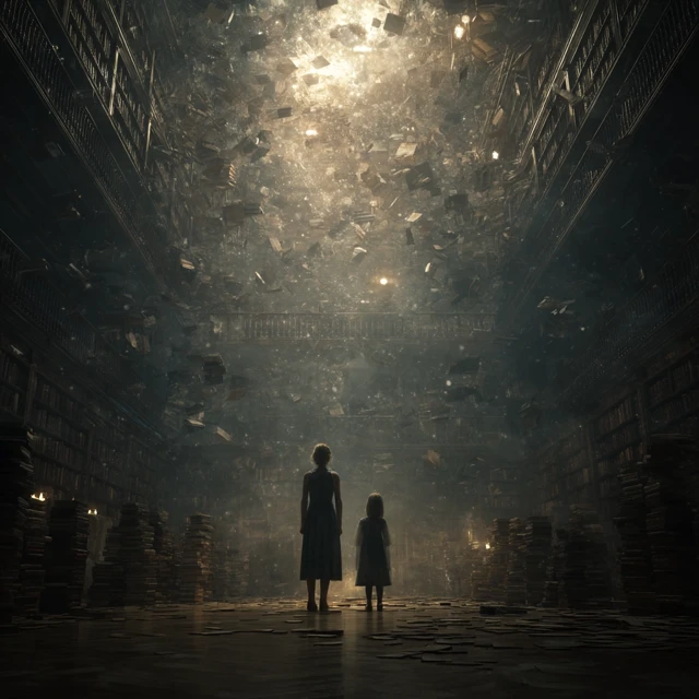 Library Scene Mother and Daughter Christopher Nolan