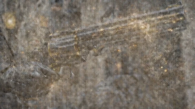 Anime Mafia Revolver Firing Illustration