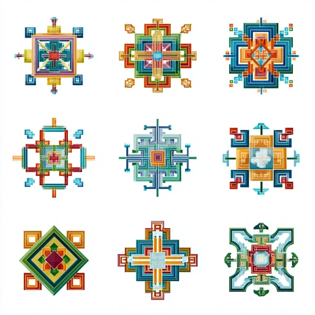 Geometric Chinese Decorative Patterns
