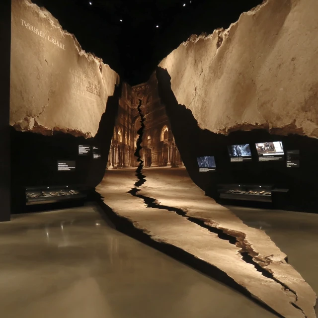 Dramatic Interior Cracked Wall and Hidden History