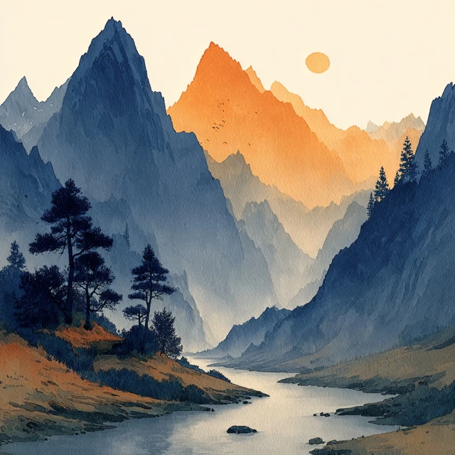 River Valley Landscape Roger Dean Style