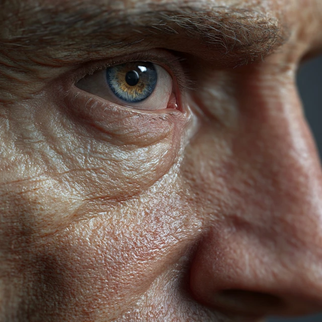 Photorealistic Close Up of a Mans Face