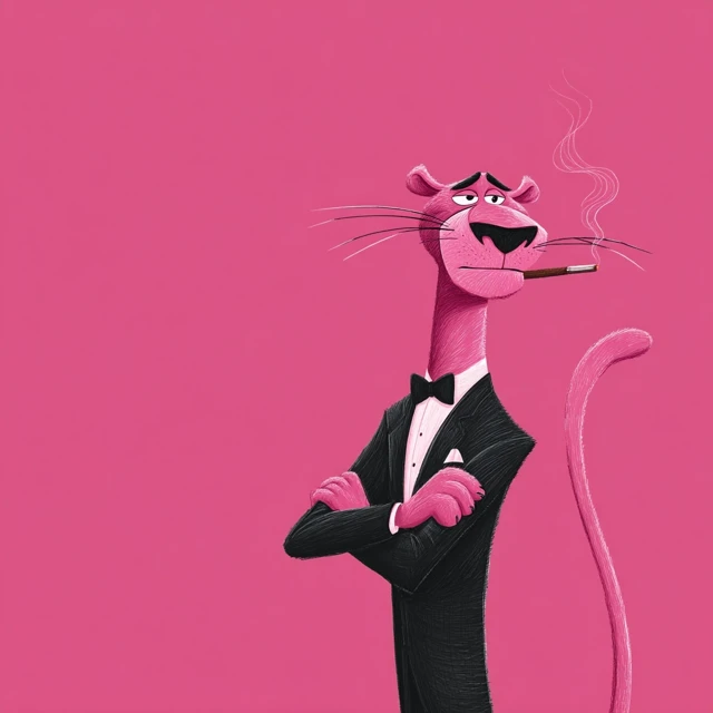 Pink Panther Cartoon Poster Art