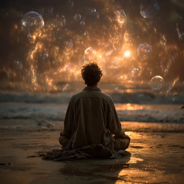 Meditation Dreamlike Still Golden Hour Ethereal